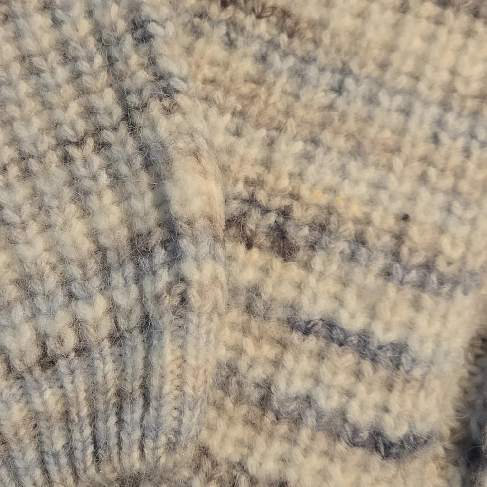 Women's Gray,Blue,Taupe Tweed Sweater